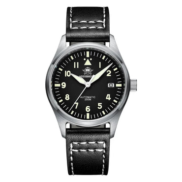 Jam tangan lelaki ADDIESDIVE Explore Sapphire Automatik NH35 Keluli Tahan Karat 39mm Jam tangan Pakaian Kulit Bercahaya 200m Menyelam Jam Tangan Baru