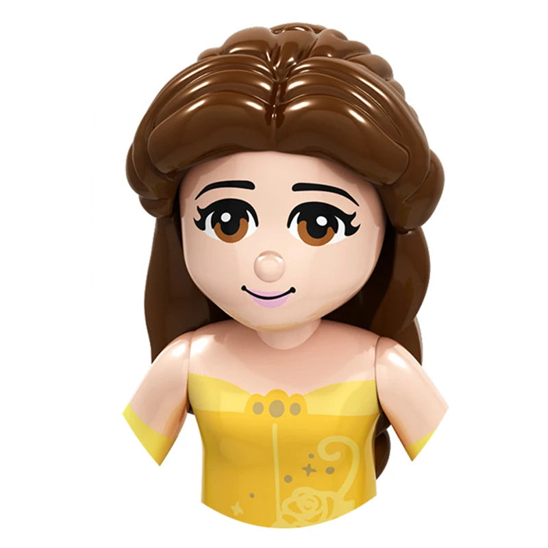 Model Batu Bata Mini Puteri Anime Gadis Cantik Angka Aksesori Kepala Blok Bangunan Salji Mainan Aksi Rakan untuk Kanak-kanak