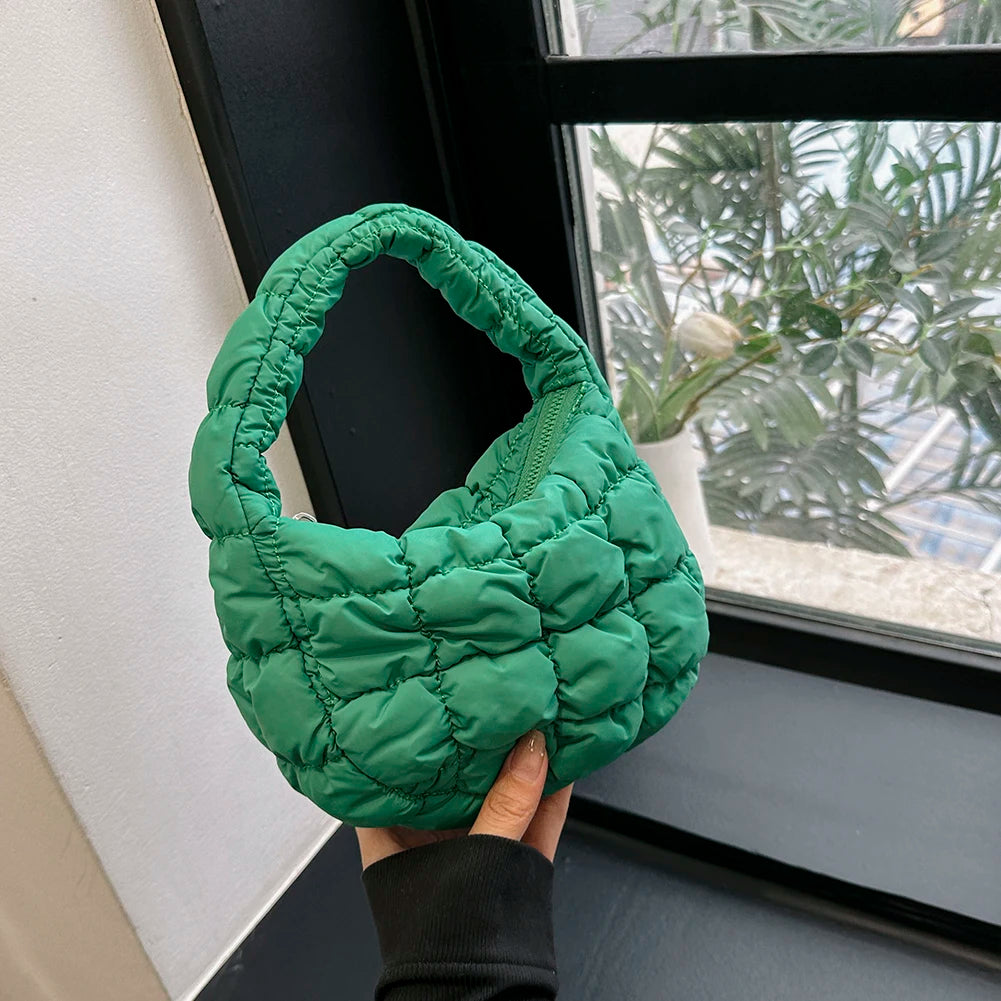 Quilted Padded Crossbody Bag for Women Pleated Bubbles Cloud Shoulder Bags Large Tote Bucket Designer Bag Ruched Handbags 2023