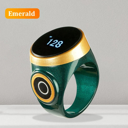 Cincin Kaunter Kalis Air Pintar untuk Umat Islam Zikir Digital Tasbeeh 5 Peringatan Waktu Solat Cincin Boleh Dipakai Pintar Bluetooth High-end