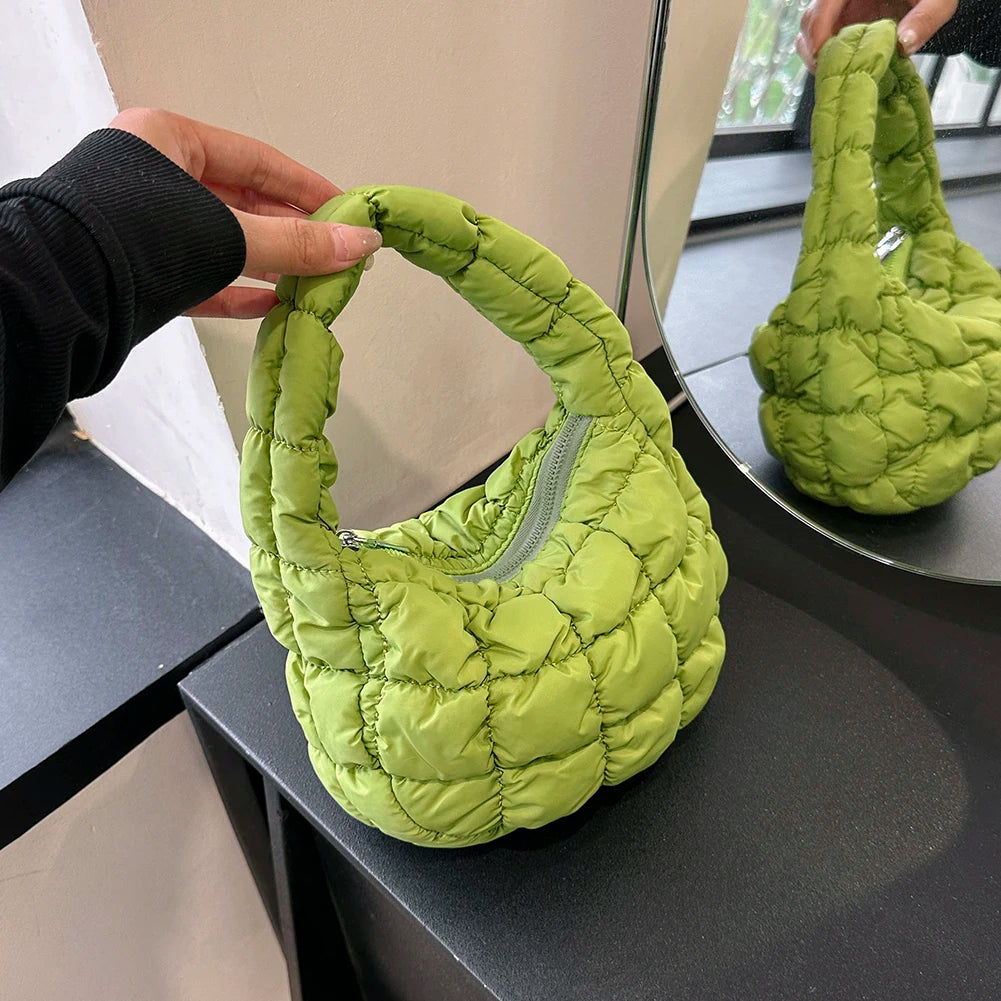 Quilted Padded Crossbody Bag for Women Pleated Bubbles Cloud Shoulder Bags Large Tote Bucket Designer Bag Ruched Handbags 2023
