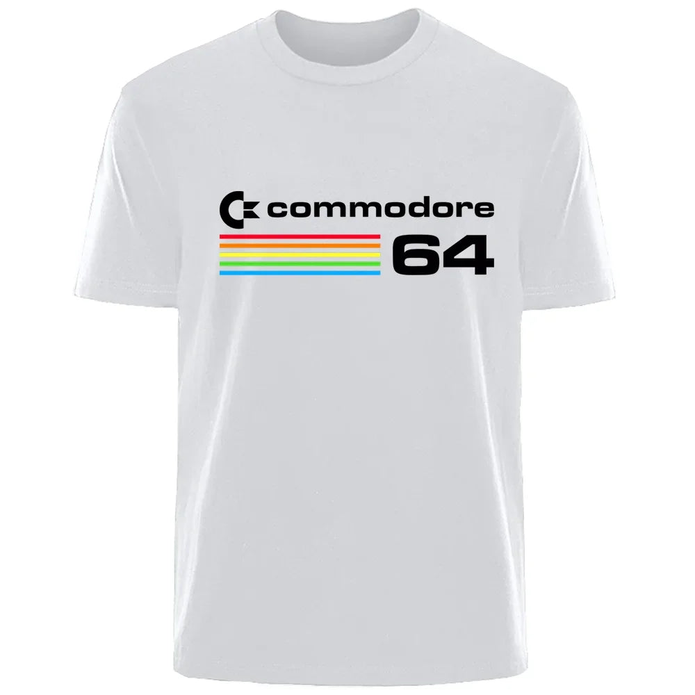 Commodore 64 Summer Fashion High Quality Cotton Material Comfortable Round Neck T-Shirt Men's Tops Casual Fashion Street Wear