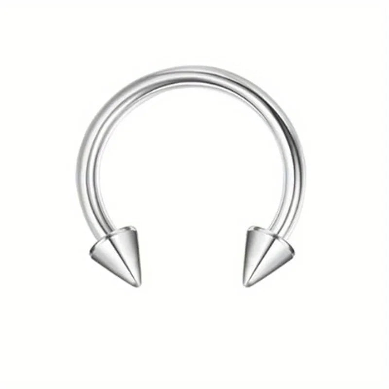 CASSIECA 1Pc Surgical Steel Septum Rings 16G Clicker Nose Rings Hoops Small Cartilage Helix Daith Piercing Jewelry for Women Men