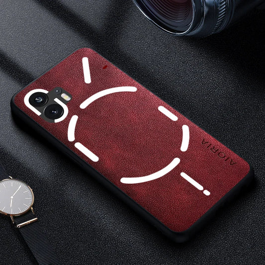 Premium Luxury leather Phone Case for Nothing Phone 2 1 Retro Business Style Solid color cover funda