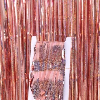 tinsel biru Tirai Kerajang Merah Jambu 1x3m Latar belakang pesta Emas Beige Green Foil Tirai Pinggiran 1m 2m Tirai