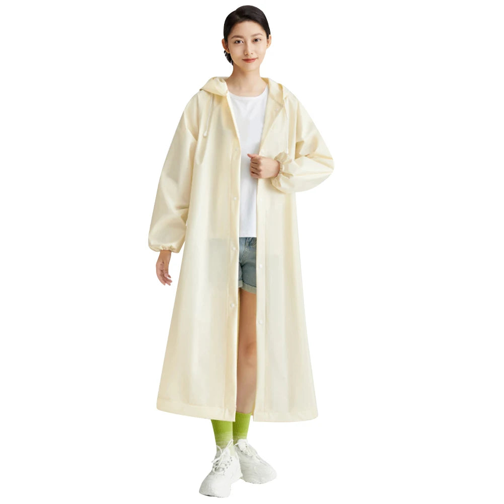 Black Fashion Adult Waterproof Long Raincoat Outdoor Travel Climbing Waterproof Rain Gear Universal One Piece Raincoat Tool