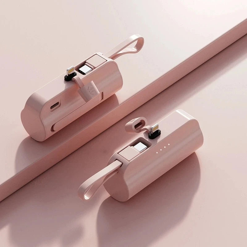 10000mAh Mini Power Bank Pengecas Cepat untuk iPhone Samsung Huawei Palam Bateri Luar Main Power Bank 2 dalam1 Pengecas Telefon Mudah Alih