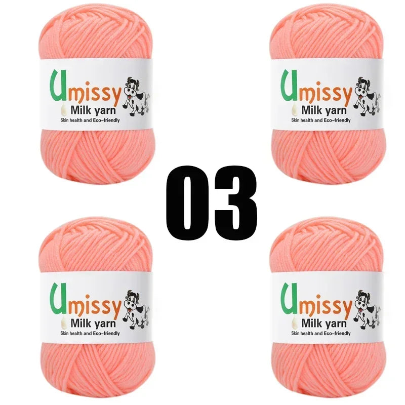 4pcs 50g Knit Yarn for Sale Hilo Yarn Crochet Threads Ball Estambre Para Tejer