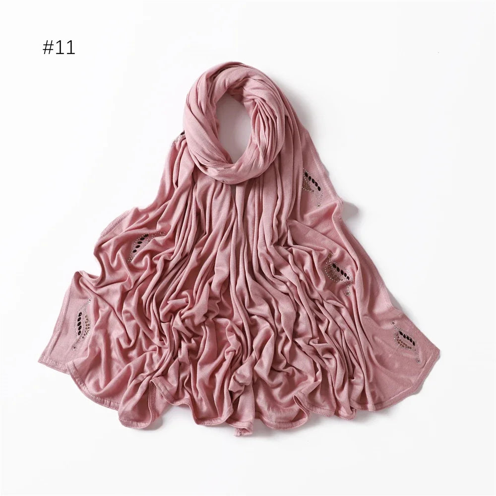 170*70CM Berlian buatan Jersi Premium Tudung untuk Wanita Tudung Tudung Biasa Wanita Muslimah Jersi Hijab Serban Pakaian Islam