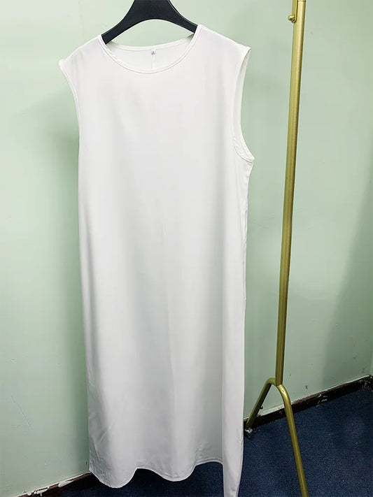 Abaya Tanpa Lengan Pakaian Hitam Muslim Di Bawah Abaya Slip Dress Pakaian Islam Wanita Di Dalam Abaya Jubah Pakaian Dalam