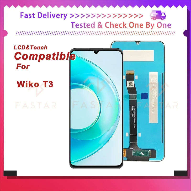 T3 6.6"Tested For Wiko T3 lcd W-V770 LCD Display Touch Digitizer Assembly Replacement mobile Parts phone Screen V770 Wiko T3 lcd