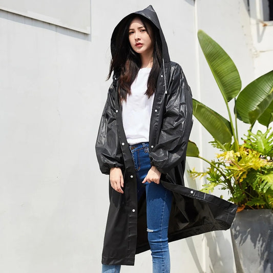 Raincoat Thickened Waterproof Raincoat 1 pcs Tourism Outdoor Hiking Rain Raincoat Hooded Rain Coat Camping and mountaineering