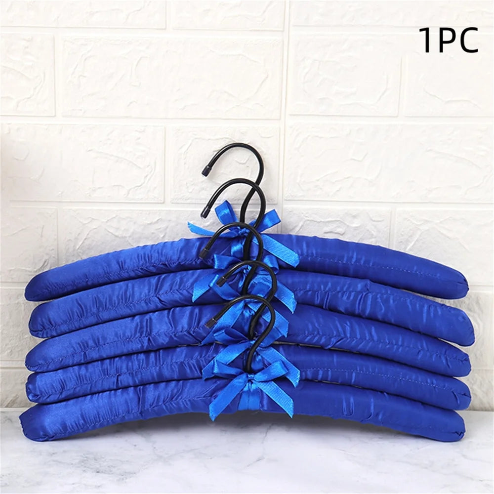 1pcs Penyangkut Sutera Kot Satin Empuk Pakaian Sutera Dibalut Paparan Penyangkut Span Penyangkut Penyangkut Pakaian Penyangkut Pakaian Tidak Licin