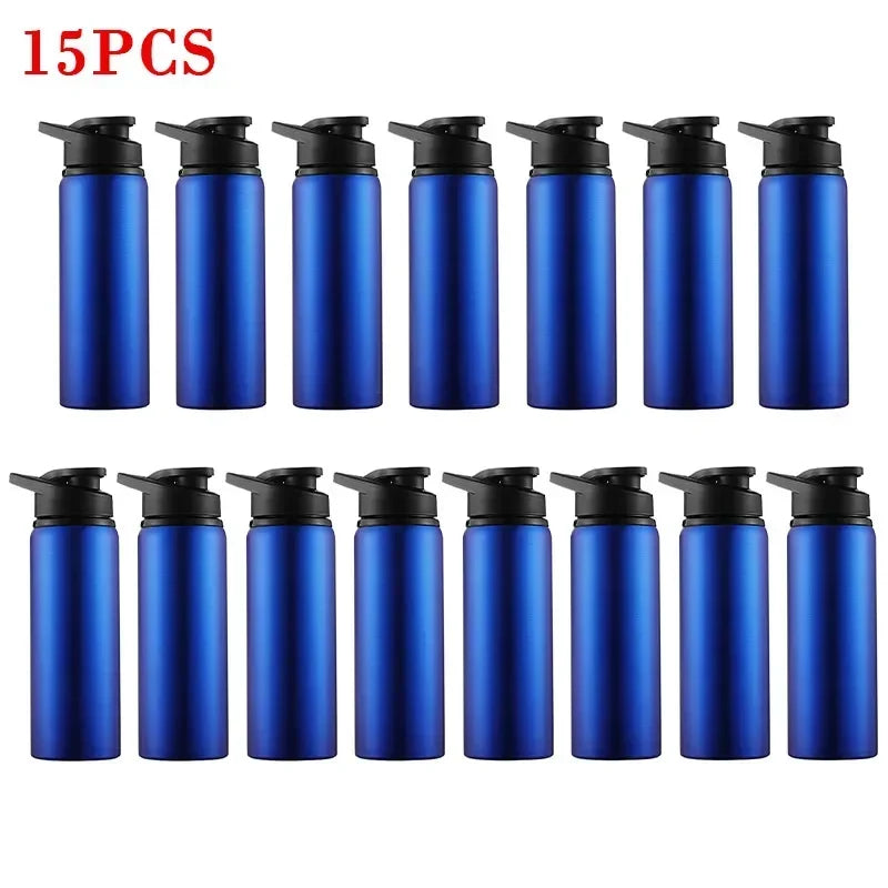 2Pcs Portable Stainless Steel Bicycle Water Bottle Straight Drinking Outdoors Sports Travel Kettle Metal Water Bottle