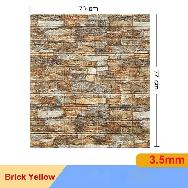 1/5/10Pcs 70*77cm Self-adhesive 3D Retro WallPaper Crash Sponge Imitation Brick Wall Sticker for Home DIY Wall Decor Backdrop
