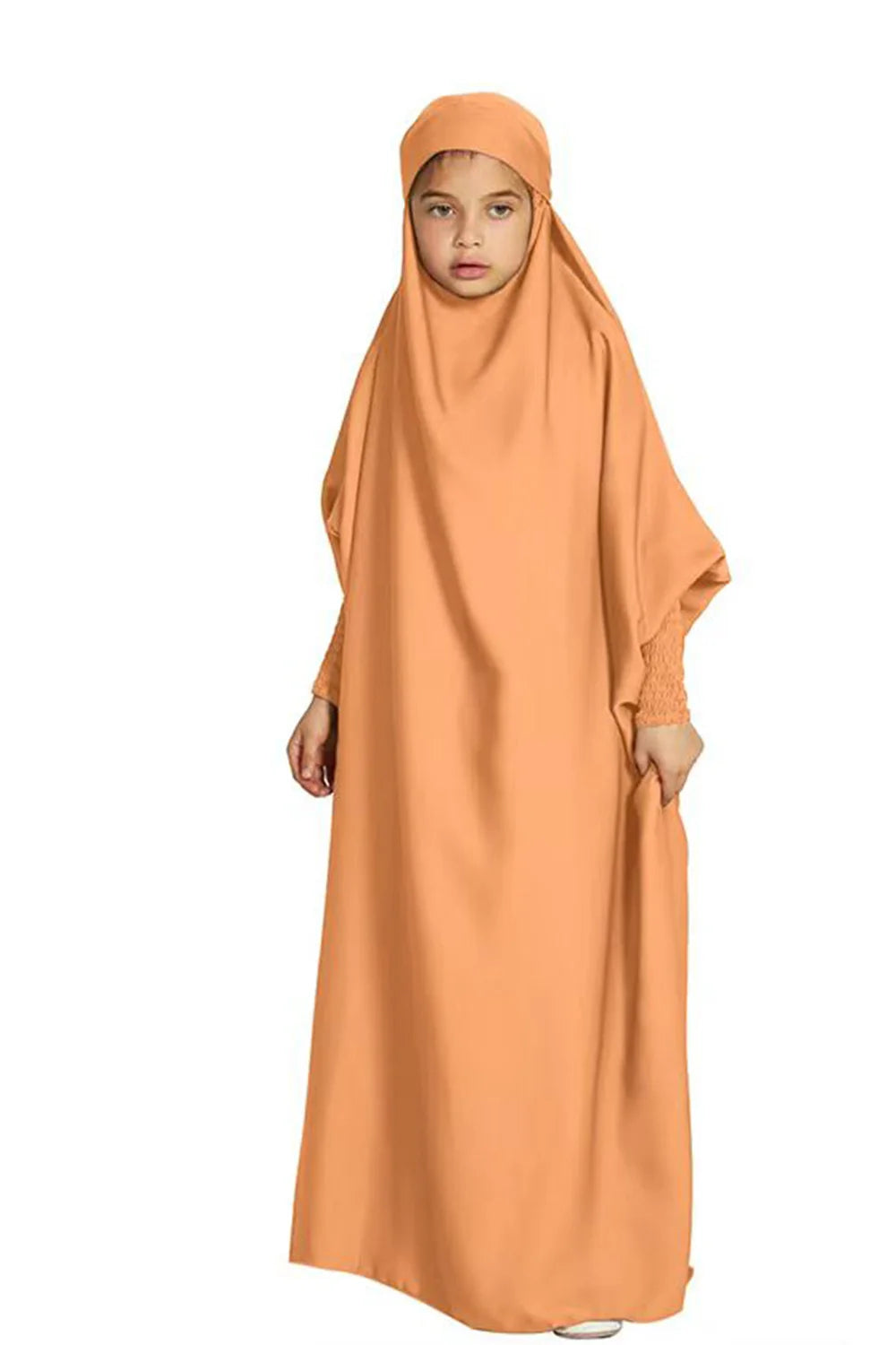 2024 Ramadan Eid Niqab Khimar Pakaian Solat Untuk Wanita Anak-anak Abaya Muslim Dubai Turki Islam Pakaian Kebaya Jubah Femme Musulmane