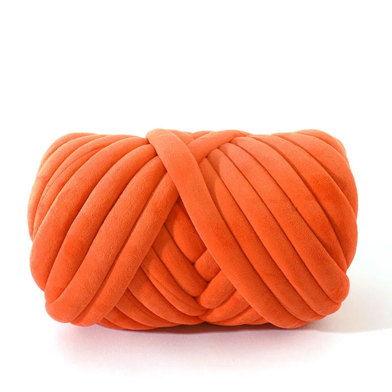 500g Super Velvet Chunky Yarn Thick Bulky Giant Thread White Bag for Hand Knitting DIY Arm Soft Big Blanket Carpet