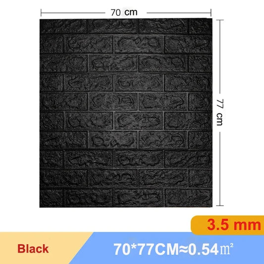1/5/10Pcs 70*77cm Self-adhesive 3D Retro WallPaper Crash Sponge Imitation Brick Wall Sticker for Home DIY Wall Decor Backdrop