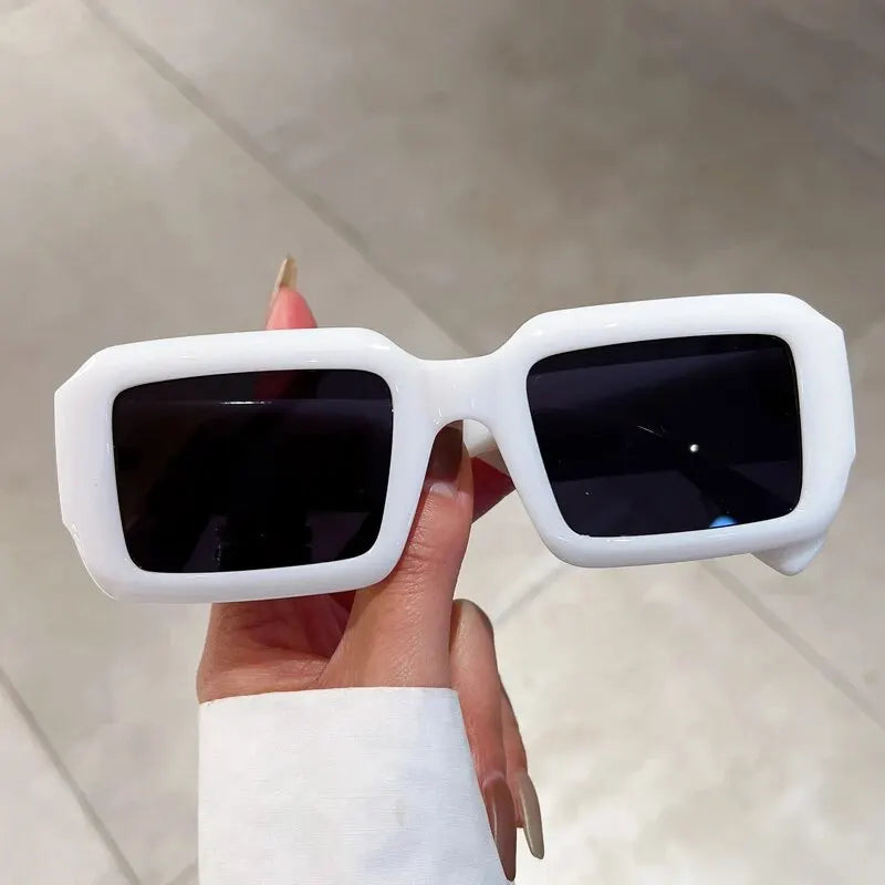 KAMMPT Small Rectangle Hip Pop Sunglasses for Women Fashion Vintage Men Retro Traveling Trend Brand Design Shades Eyewear