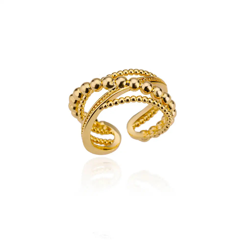 Heart Rings for Women Grils Gold Plated Adjustable Stainless Steel Ring 2023 Trend Luxury Wedding Couple Jewelry anillos mujer