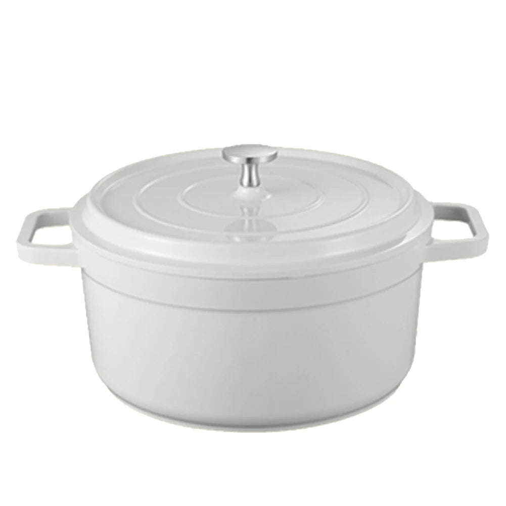 Enameled Dutch Oven Pot with Lid Enameled Cast Aluminum Dutch Oven Nonstick Heat Preservation Cookware Multifunctional Cookware