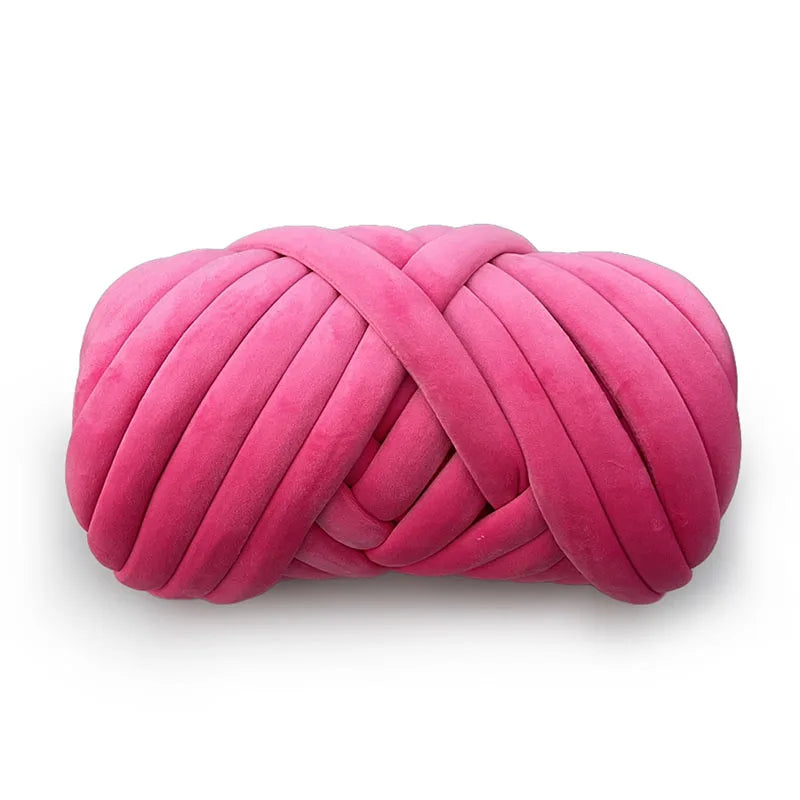 500g Super Velvet Chunky Yarn Thick Bulky Giant Thread White Bag for Hand Knitting DIY Arm Soft Big Blanket Carpet