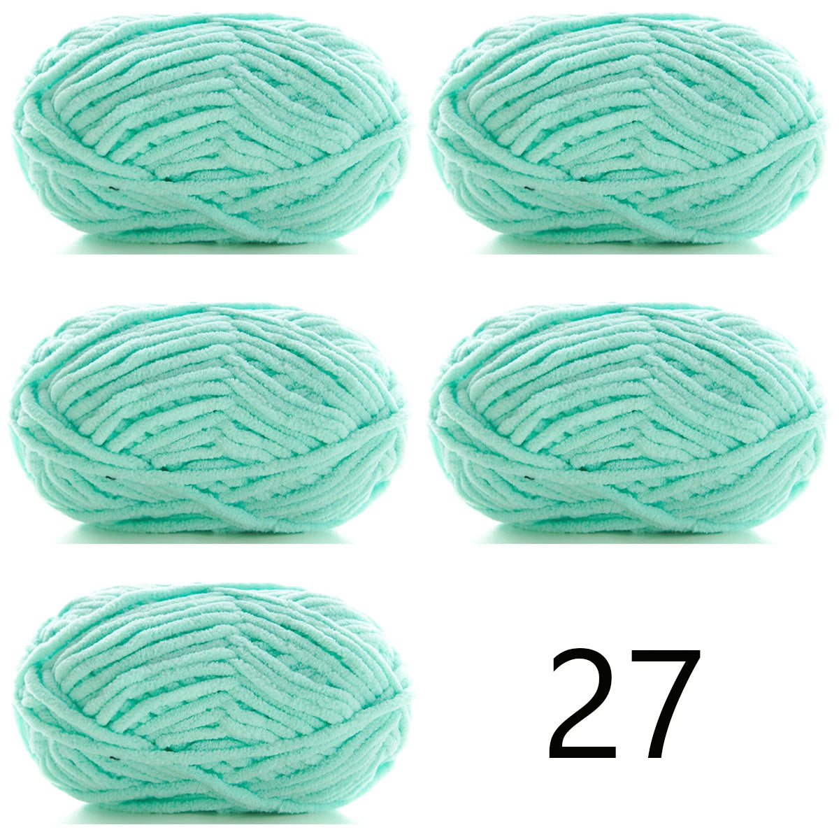5pcsX50g Thick Velvet Yarn Handmade DIY Knitting Yarn Wholesale Wool Line Scarf Hat Soft Chenille Yarn Knit Wol