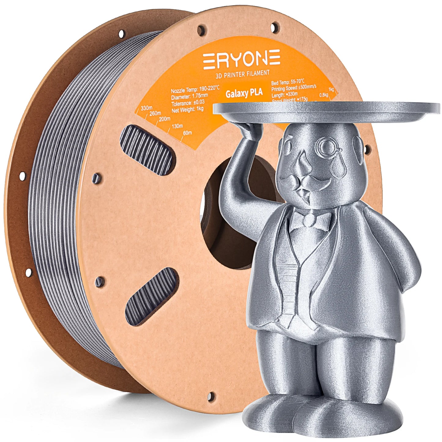 Eryone Glitter PLA Filament For 3D Printing 1KG 1.75mm Sparkle Shining Material Glittering Perfect Spooled Filaments New Arrival