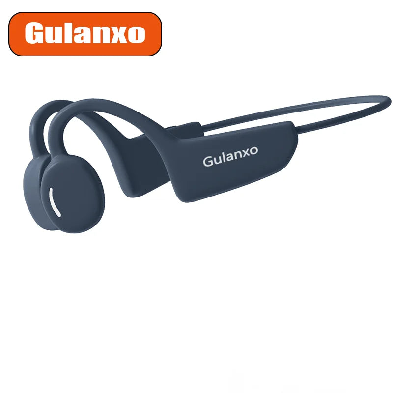 Gulanxo Fon telinga senaman pengaliran tulang fon telinga wayarles fon telinga serasi Bluetooth fon telinga berjalan mikrofon bebas tangan
