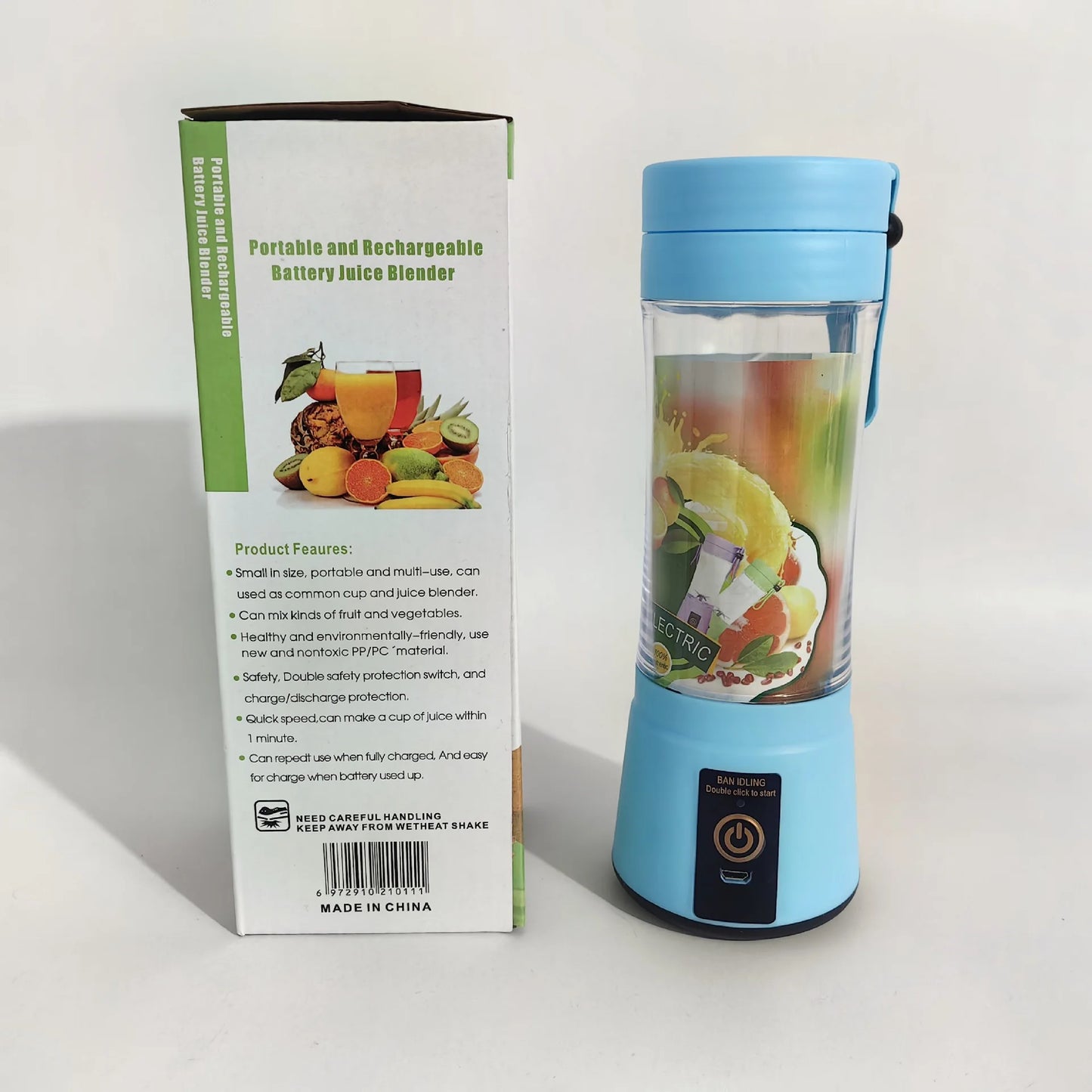 Pengisar Mini Mudah Alih untuk Shake dan Smoothie Boleh dicas semula USB 380ML Perjalanan Cawan Pejus Buah Tangan