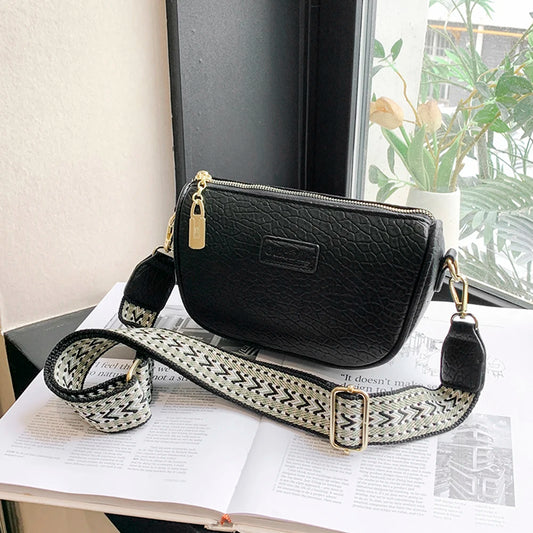 Beg Bahu Kulit Pu Pepejal Beg Tangan Pereka Fesyen Beg Utusan Untuk Wanita Beg Selempang Kasual Beg Perjalanan Musim Panas