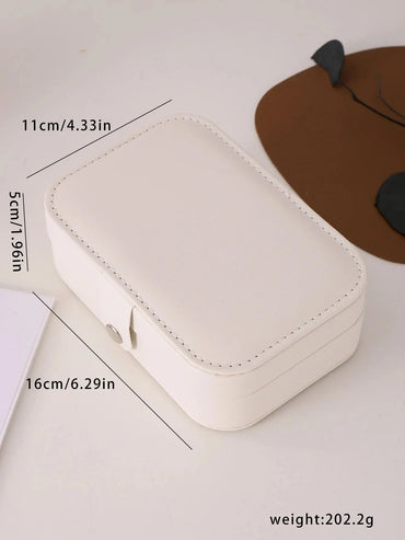 Portable Jewelry Storage Box Travel Organizer Jewelry Case Leather Storage Earrings Necklace Ring Jewelry Organizer Display