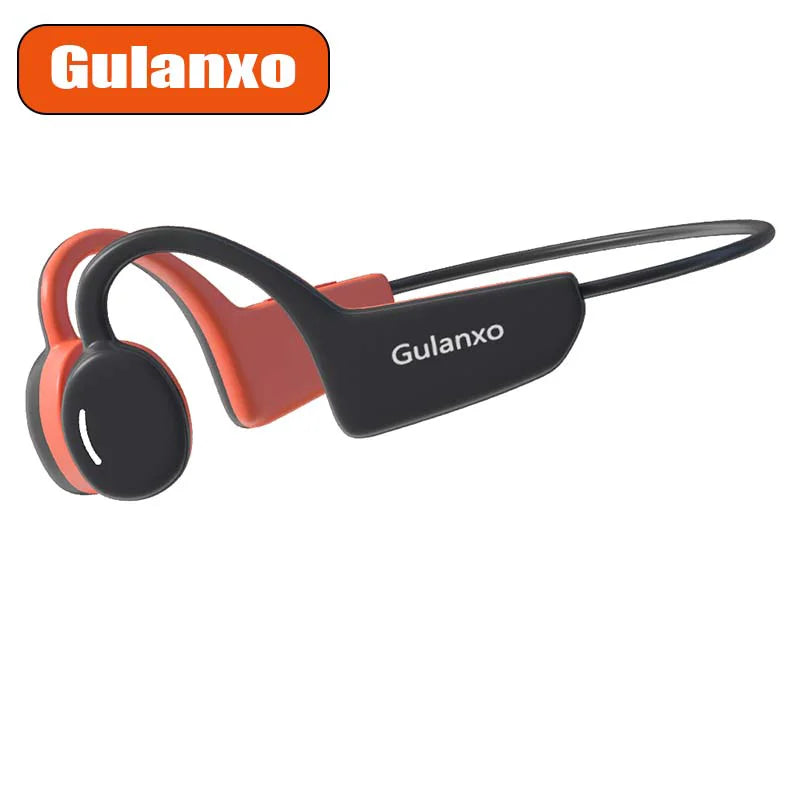 Gulanxo Fon telinga senaman pengaliran tulang fon telinga wayarles fon telinga serasi Bluetooth fon telinga berjalan mikrofon bebas tangan