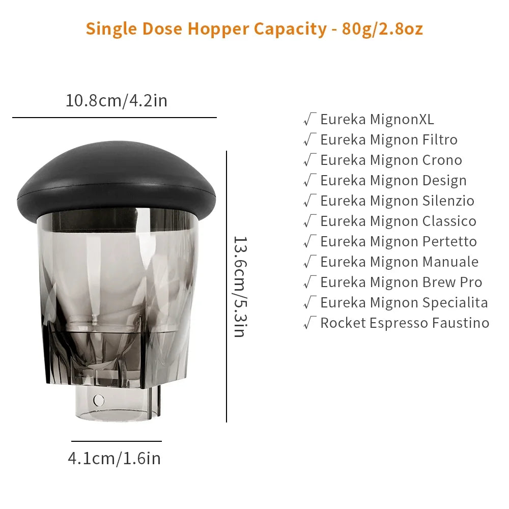 CAFEMASY Pengisar Biji Kopi Hopper/Belos Dos Tunggal Untuk Eureka Oro Mignon Pengisar Kopi Tong Tong Meniup Alat Pembersihan