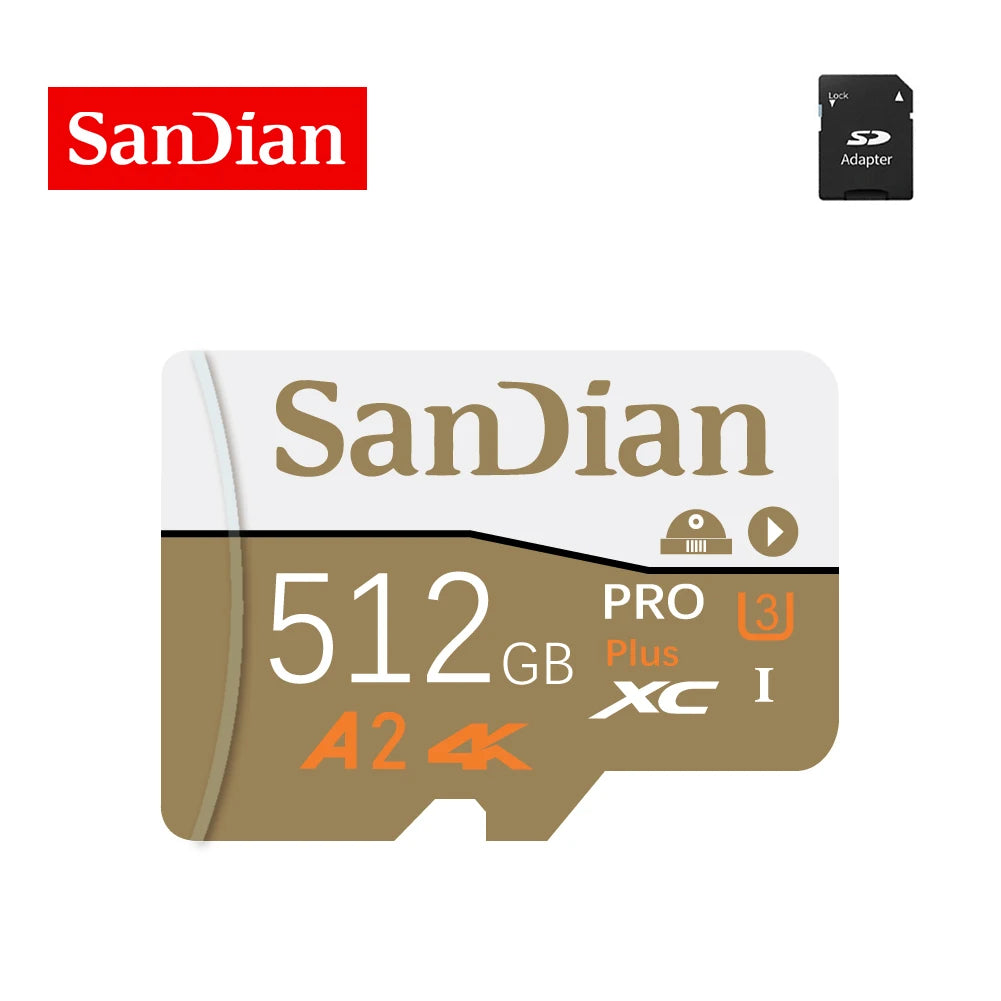 Kad Memori Mini Sd Kelas10 Asal 1TB Kad Sd TF Mikro 2TB Pintar 150MB/s Kad SD/TF Untuk Pembaca Kad Pemberian Telefon/Kamera/Drone