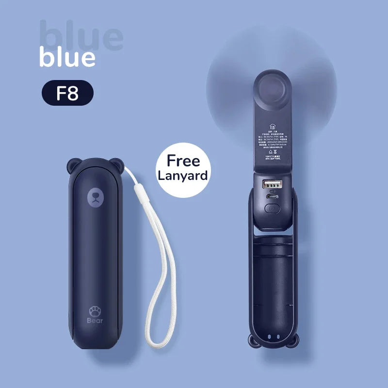 JISULIFE Kipas Pegang Tangan Mini Mudah Alih, USB Boleh Dicas semula 4500mAh Kipas Kecil Senyap untuk Rumah, Kipas Poket, Penyejukan ElektrikVentoinha