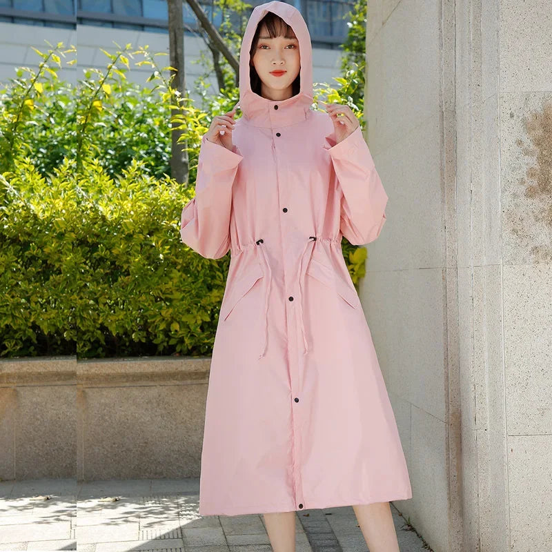 Ponco Badan Ringan Kalis Air untuk Baju Hujan Dewasa Panjang untuk Hiking, Windbreaker untuk Lelaki dan Wanita Versi Jepun dan Korea