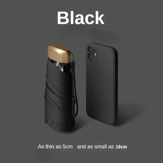 Mini Sun Parasol Small Folding Umbrella Rain Fashion Anti-UV Waterproof Portable Pocket Travel Umbrellas Gift for Women Girls
