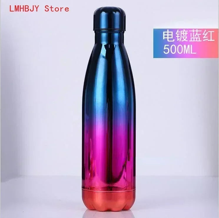 500ml Double-Wall Insulated Vacuum Flask Stainless Steel Thermos Cola Water Beer Outdoors Sport Water Bottle