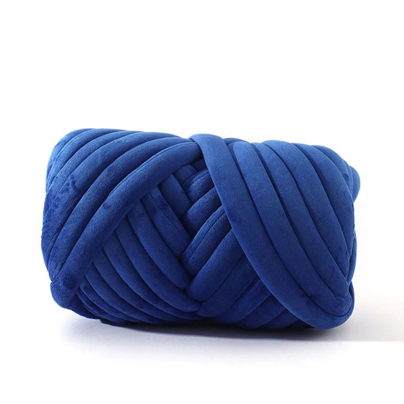 500g Super Velvet Chunky Yarn Thick Bulky Giant Thread White Bag for Hand Knitting DIY Arm Soft Big Blanket Carpet