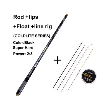 Goture GOLDLITE Ultra-Light Carbon Stream Hand Telescopic Fishing Rod 2/8 Power Feeder Carp Fishing Rod 3.6M 4.5M 5.4M 6.3M 7.2M