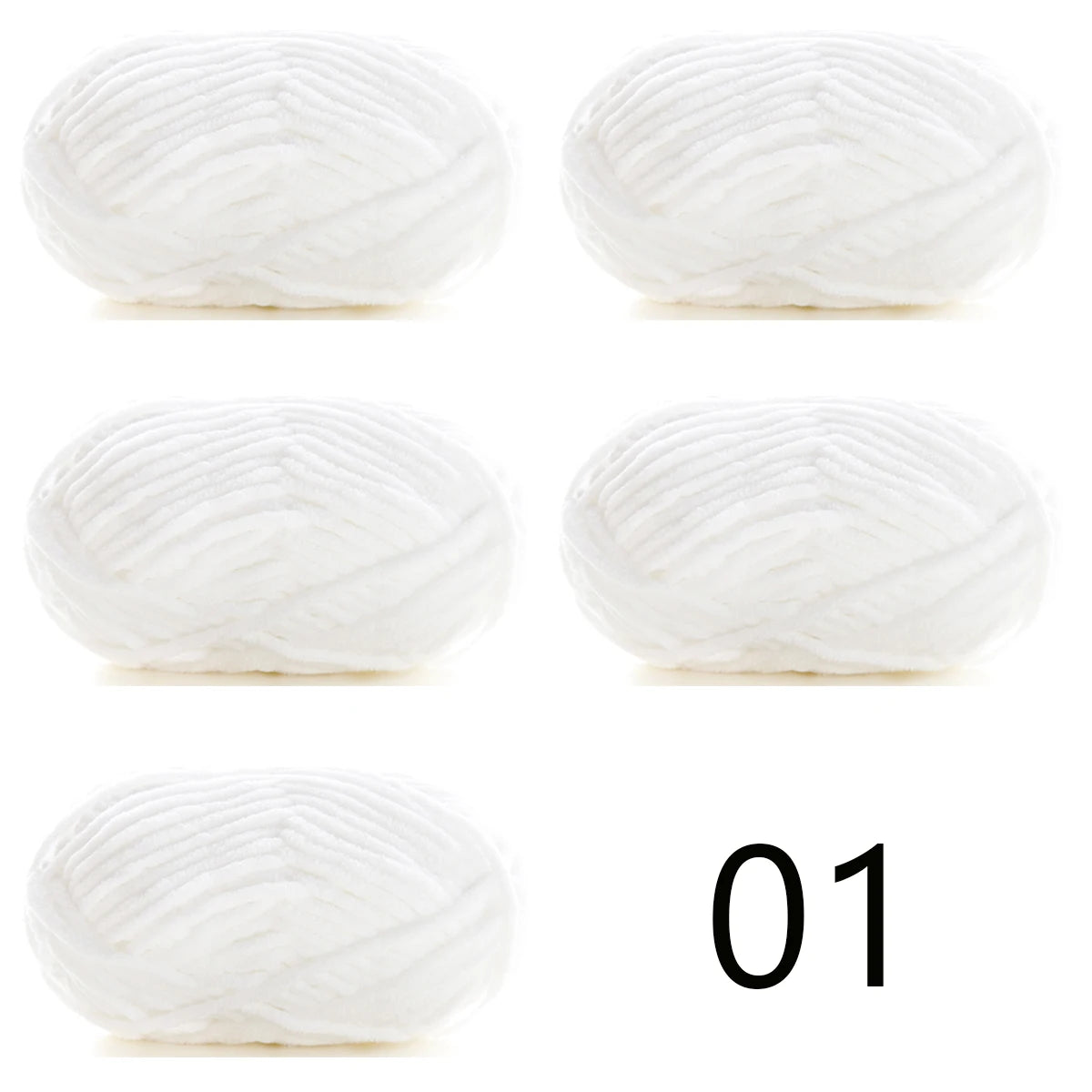 5pcsX50g Thick Velvet Yarn Handmade DIY Knitting Yarn Wholesale Wool Line Scarf Hat Soft Chenille Yarn Knit Wol