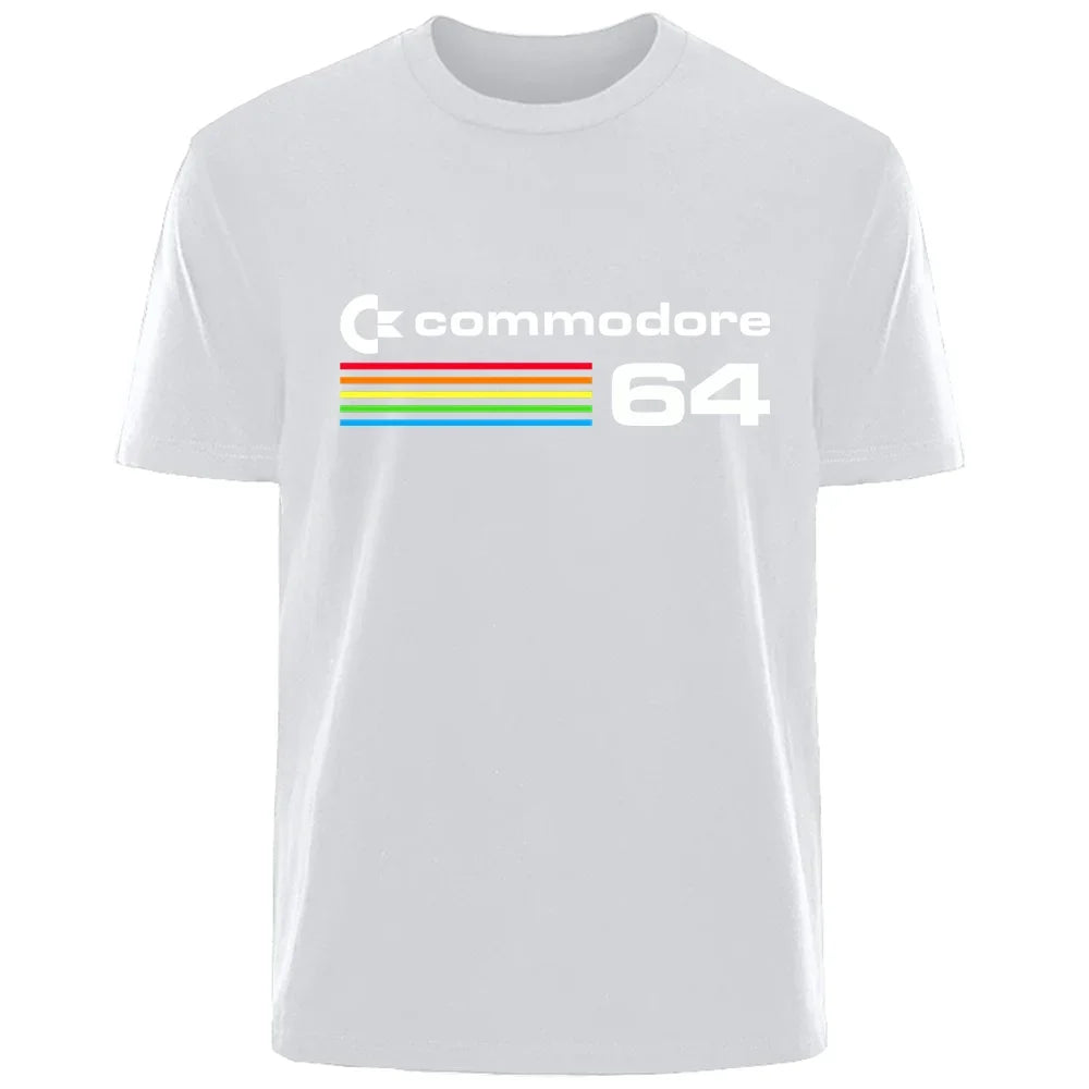 Commodore 64 Summer Fashion High Quality Cotton Material Comfortable Round Neck T-Shirt Men's Tops Casual Fashion Street Wear