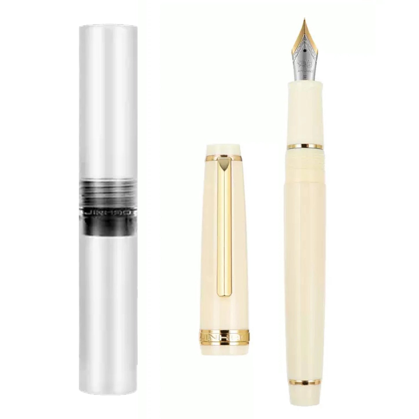 New Jinhao 82 Gold clip Fountain Pen Acrylic F 0.5mm nibs school office Supplies business writing ink pens blue yellow pink red