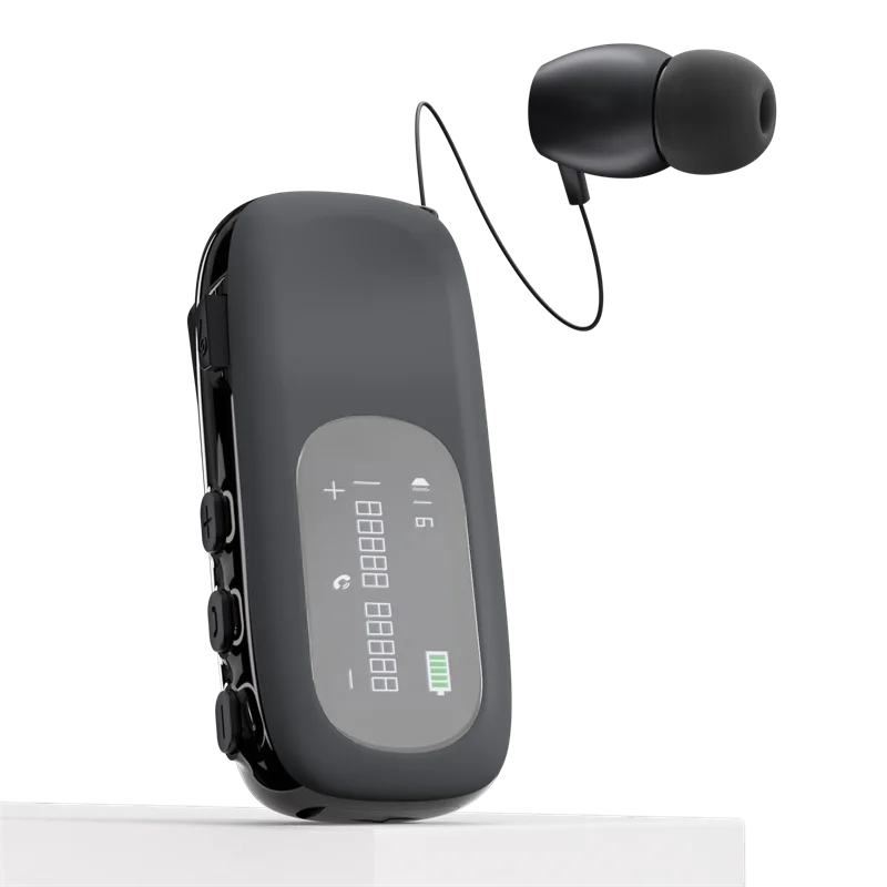 Fon Telinga Perniagaan K75 Bebas Tangan Bluetooth V5.4 Paparan LCD Fon Telinga Wayarles untuk Fon Telinga Pengurangan Bunyi Panggilan dan Berbasikal