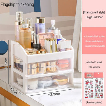 Cosmetic Storage Box Large Capacity Cosmetic Storage Box Organizer Desktop Jewelry Nail Polish Makeup Drawer Container