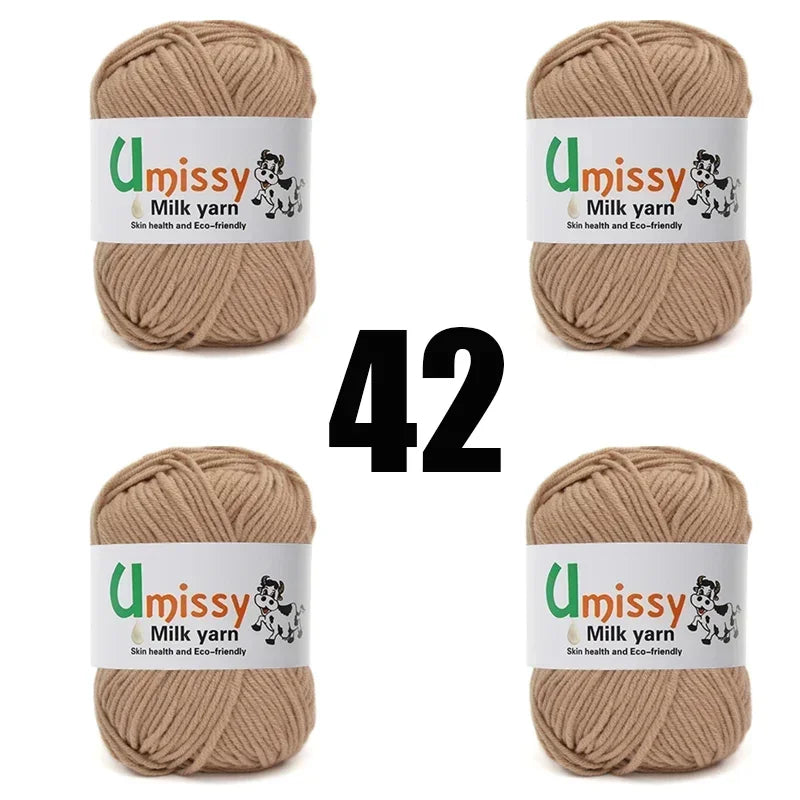 4pcs 50g Knit Yarn for Sale Hilo Yarn Crochet Threads Ball Estambre Para Tejer