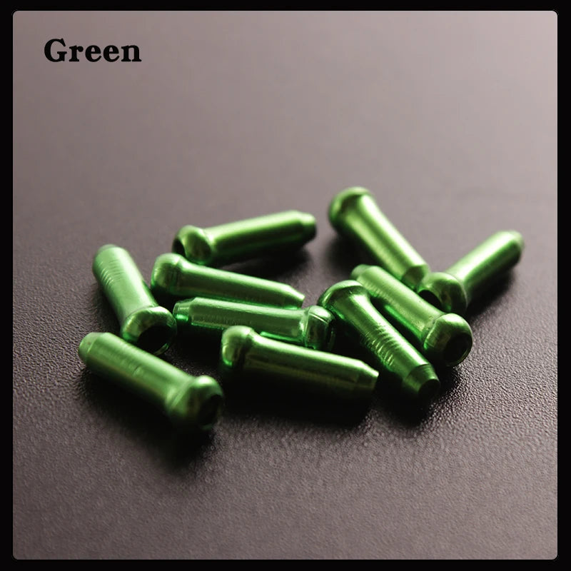 10 Pcs/Lot Aluminum Alloy MTB Bike Bicycle Brake Cable Tips Crimps Bicycles Derailleur Shift End Caps Core Inner Wire Ferrules
