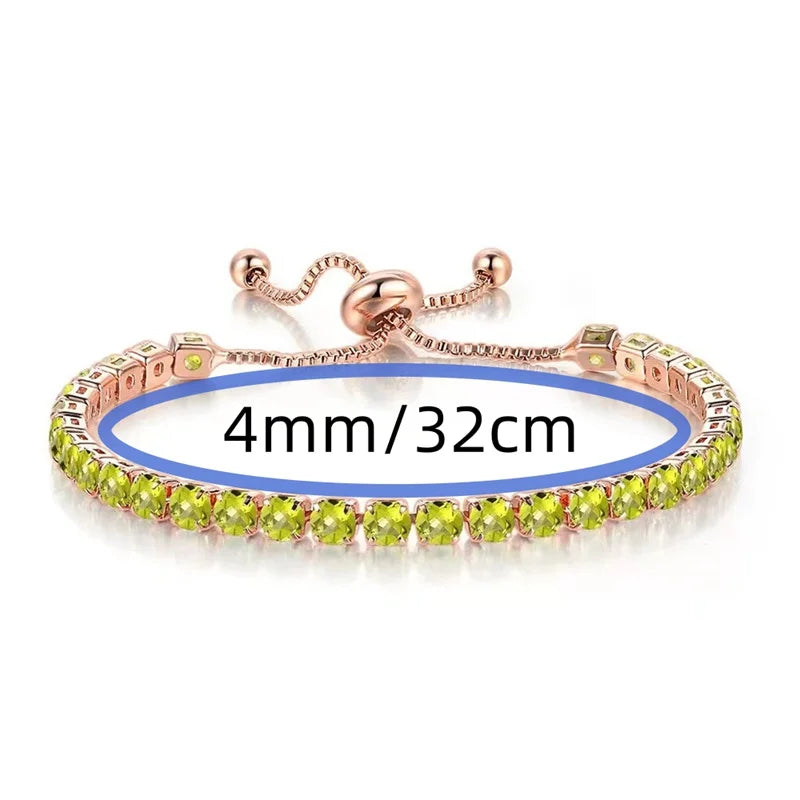 Wu's 2022 Fashion Shiny Crystal Push-pull Bracelet Light Luxury Micro-inlaid Zircon Bracelet Women's Simple Adjustable Jewelry