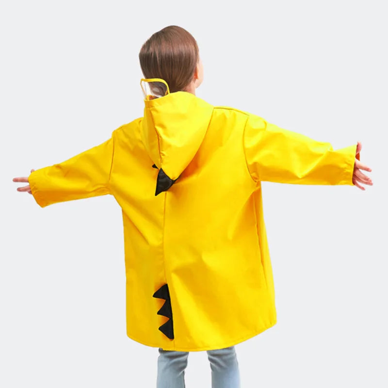 Baju Hujan Bayi Dinosaur Poliester Comel Kot Hujan Luaran Kot Hujan Anak-anak Ponco Kedap Air Hadiah Jaket Hujan Kanak-kanak Lelaki Perempuan